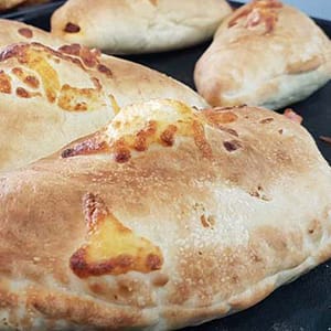 Cream Peppers And Mushrooms Calzone